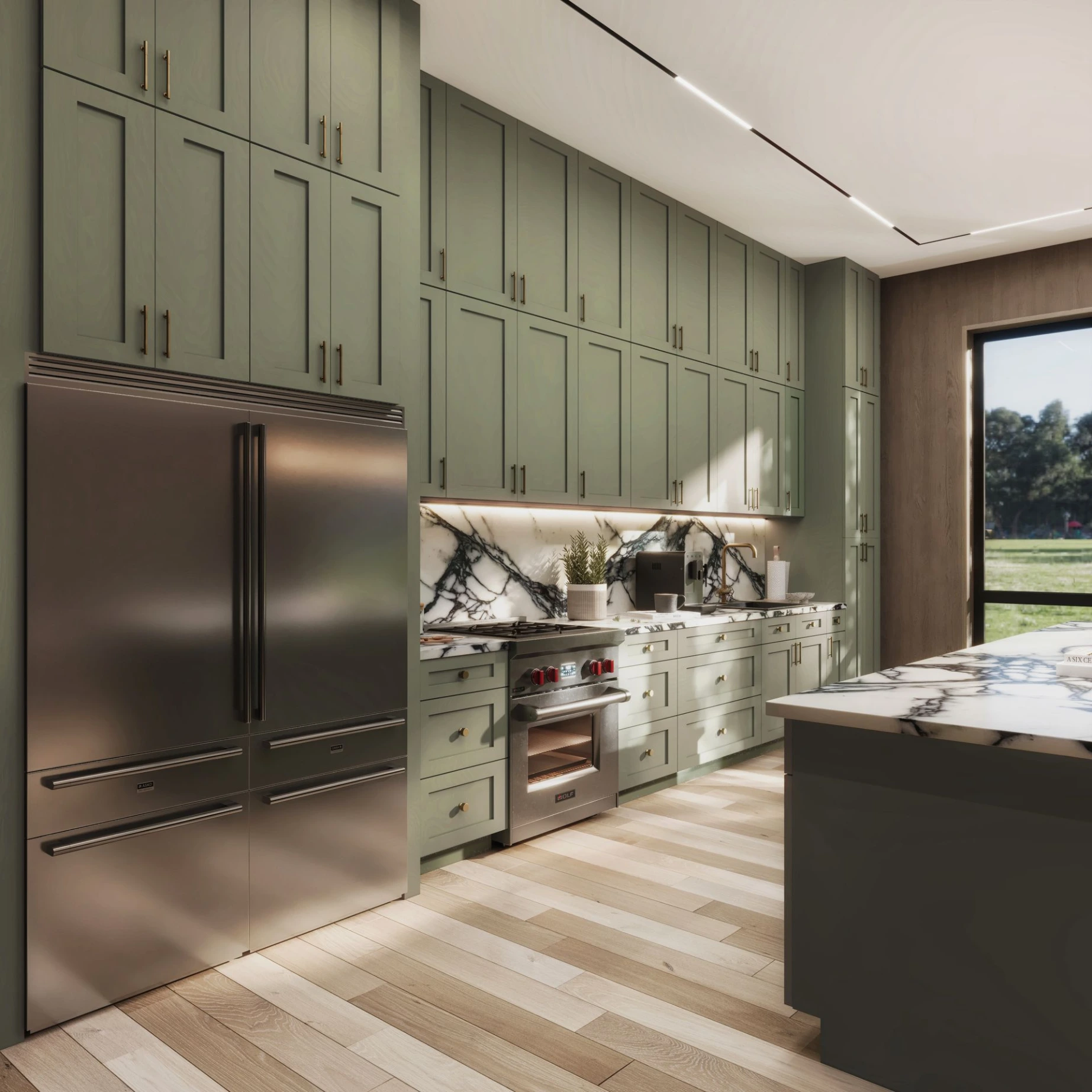 Green Shaker Kitchen 