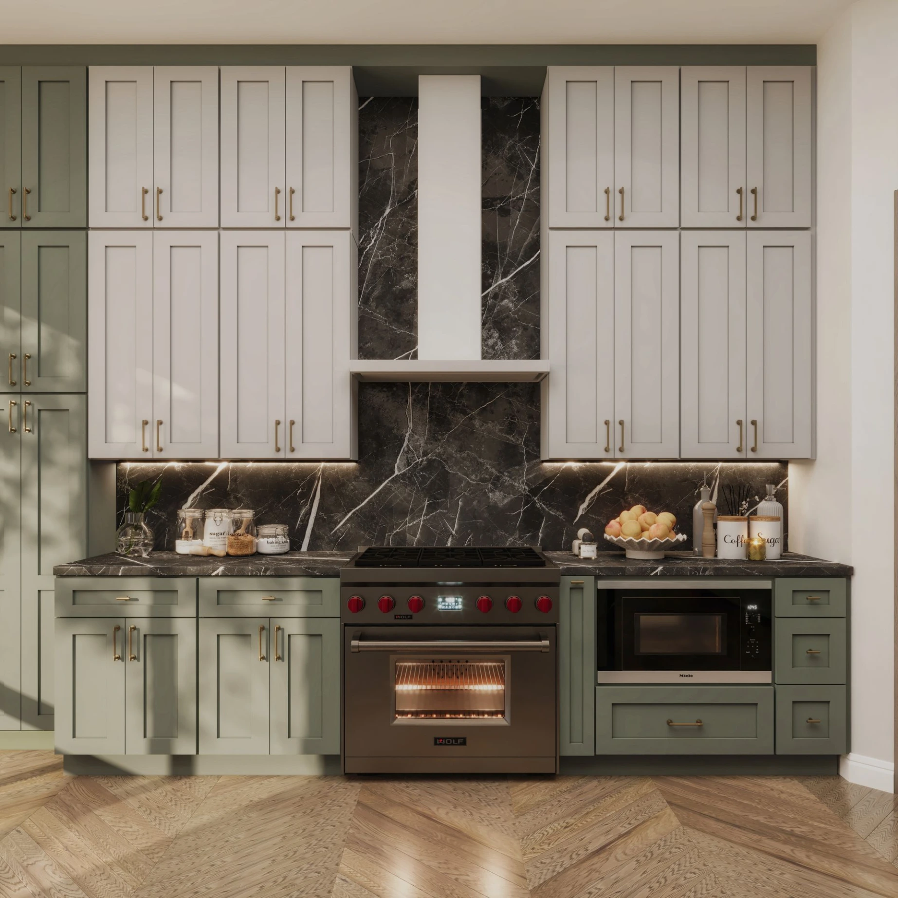 Lunar Grey Kitchen and Hood 