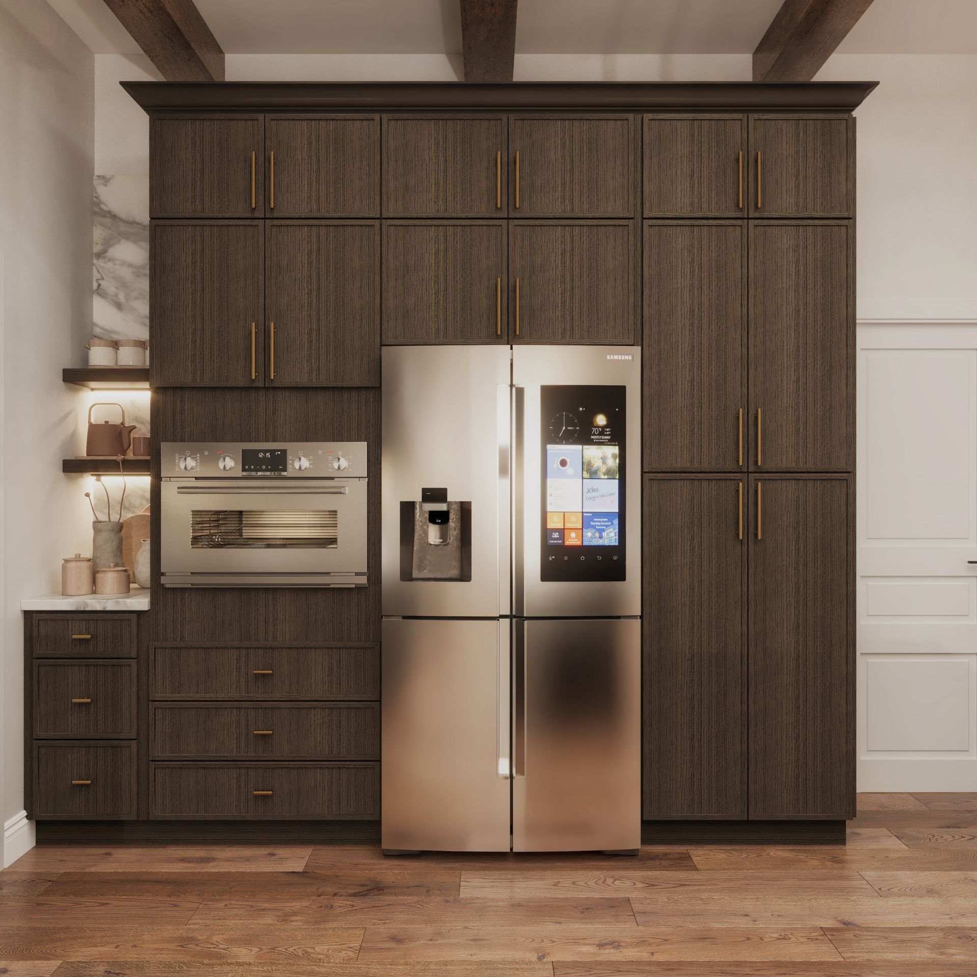 Mini Shaker Amber Oak Kitchen 