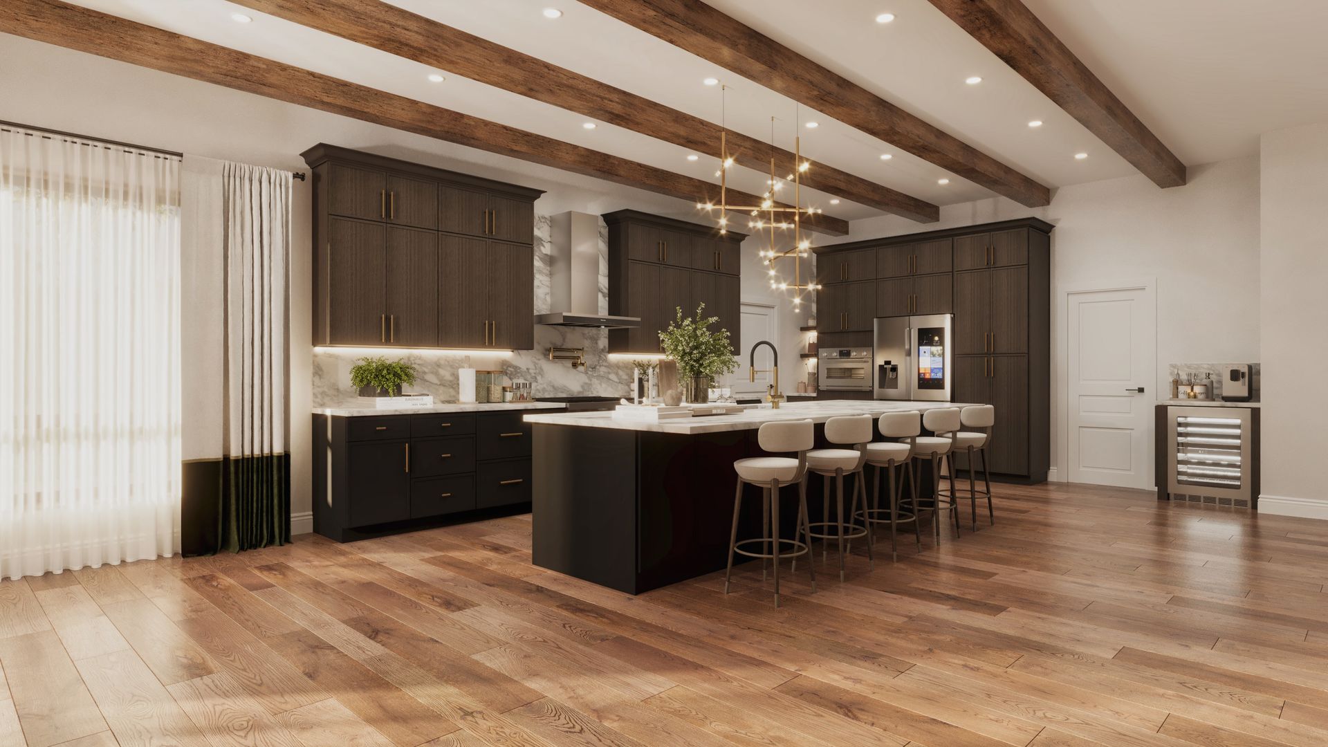 Mini Shaker Amber Oak and Iron Black Kitchen 