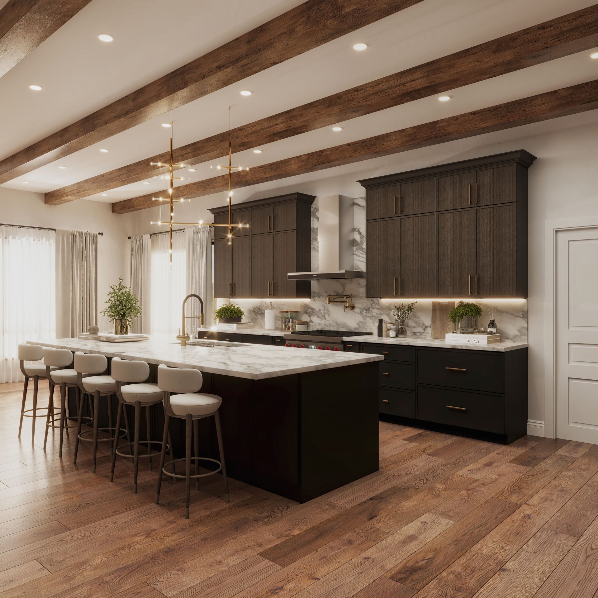  Mini Shaker Amber Oak Kitchen 