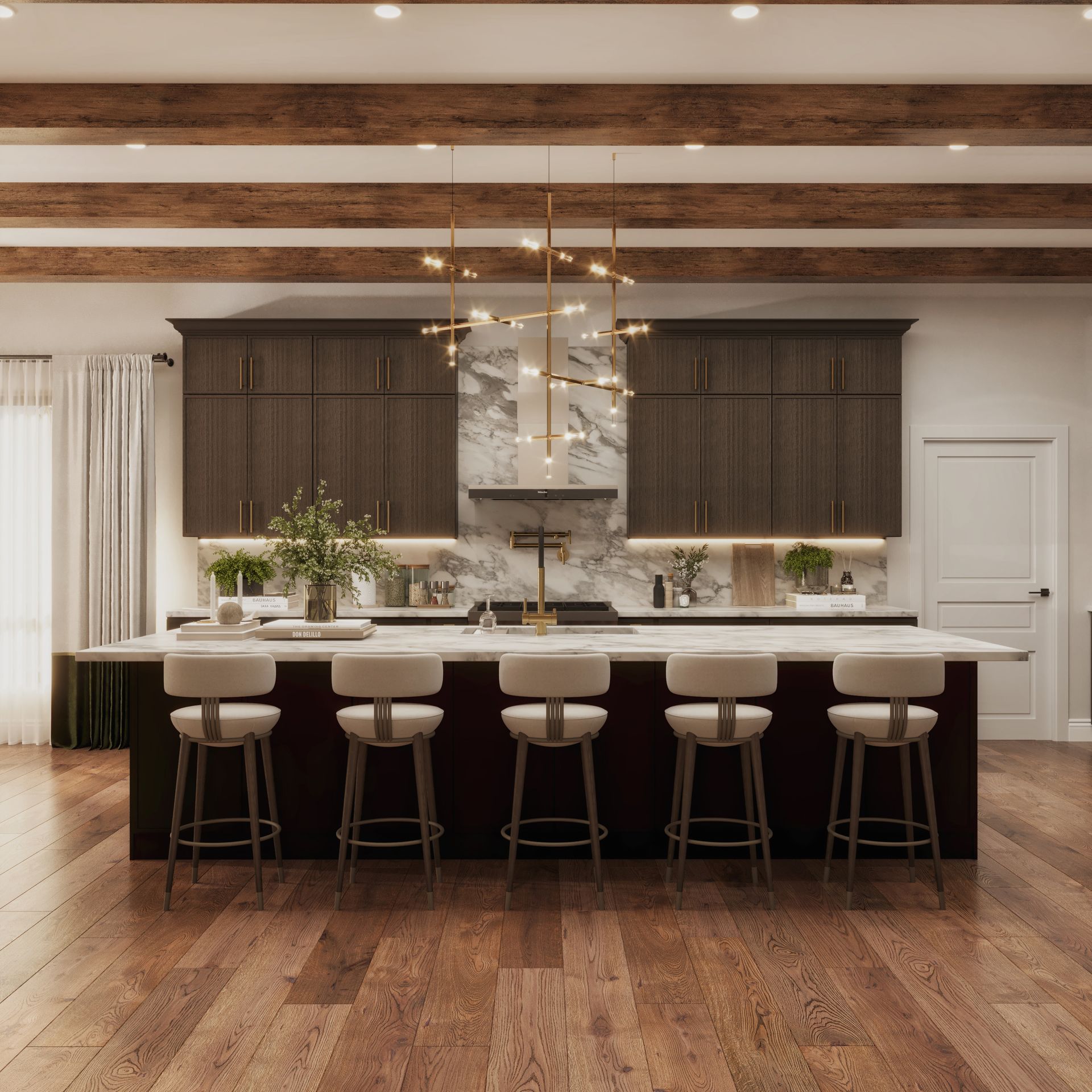 Mini Shaker Amber Oak and Iron Black Kitchen 