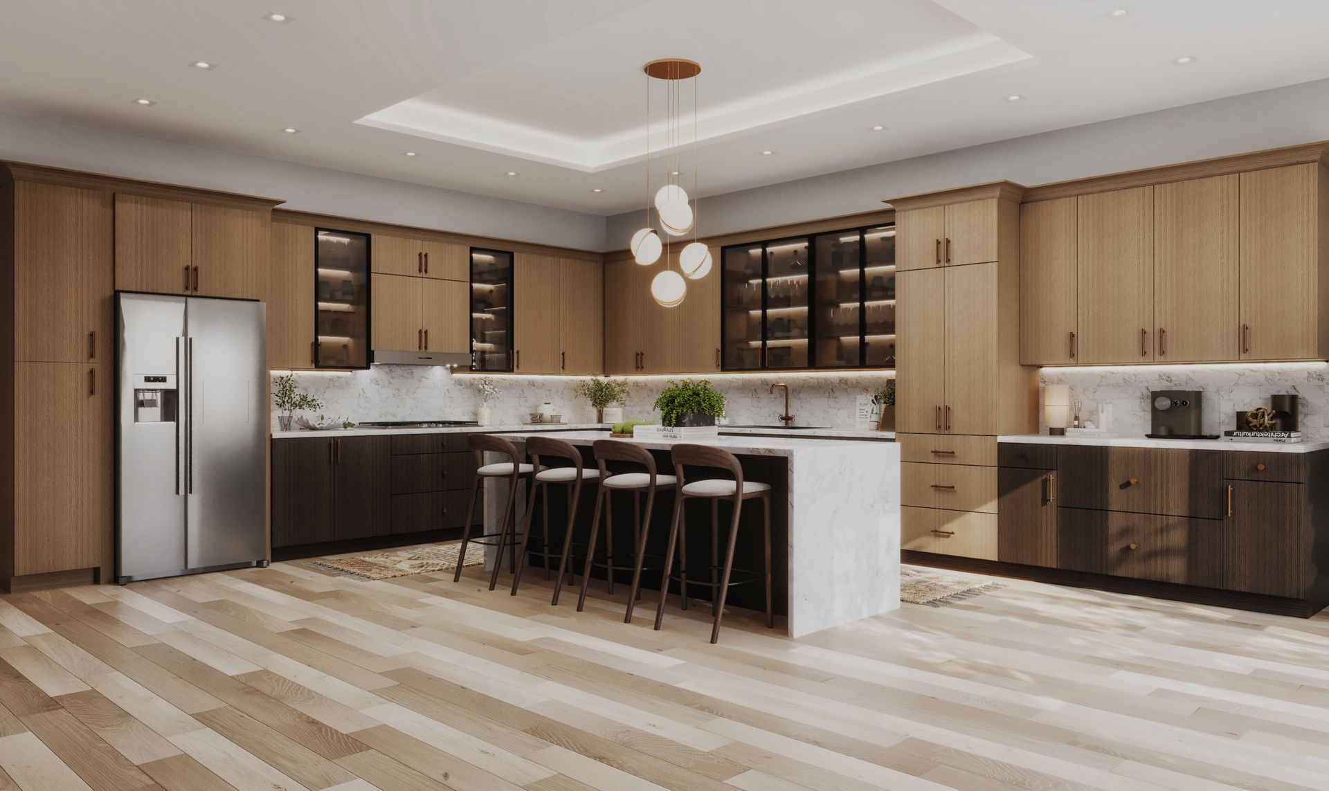 Oak Blonde Frameless RTA Kitchen 