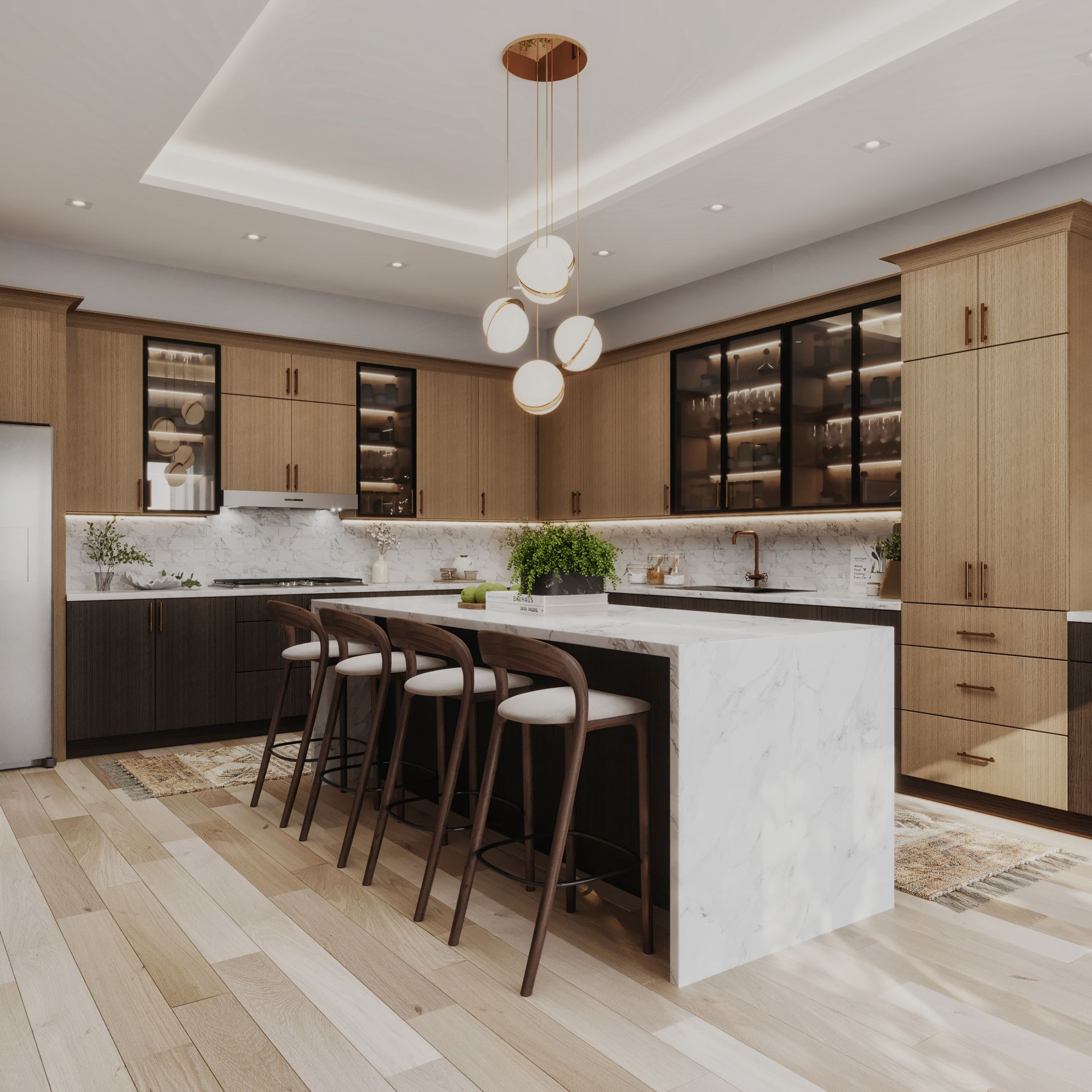 Oak Blonde Frameless RTA Kitchen 