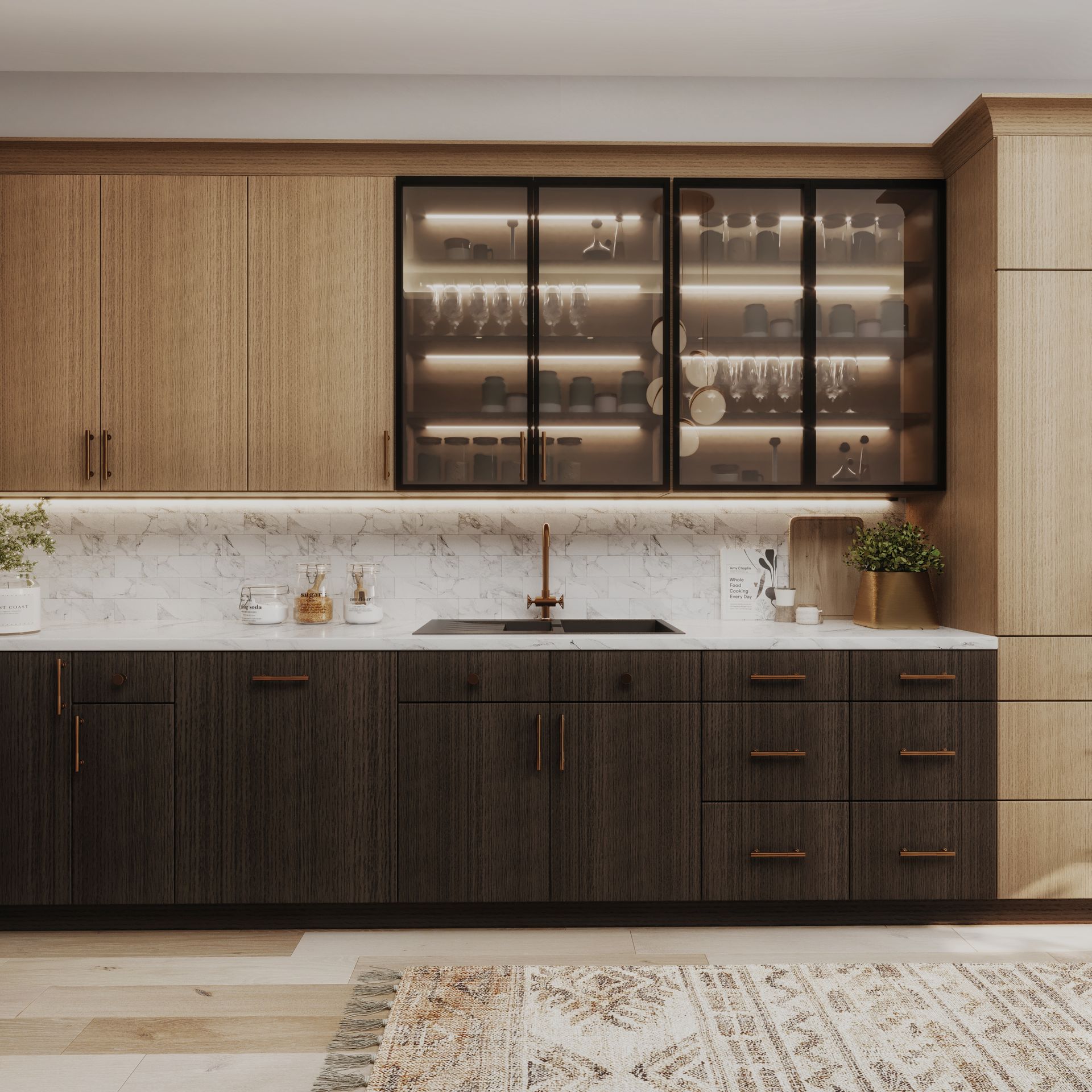 Oak Blonde Frameless RTA Kitchen 