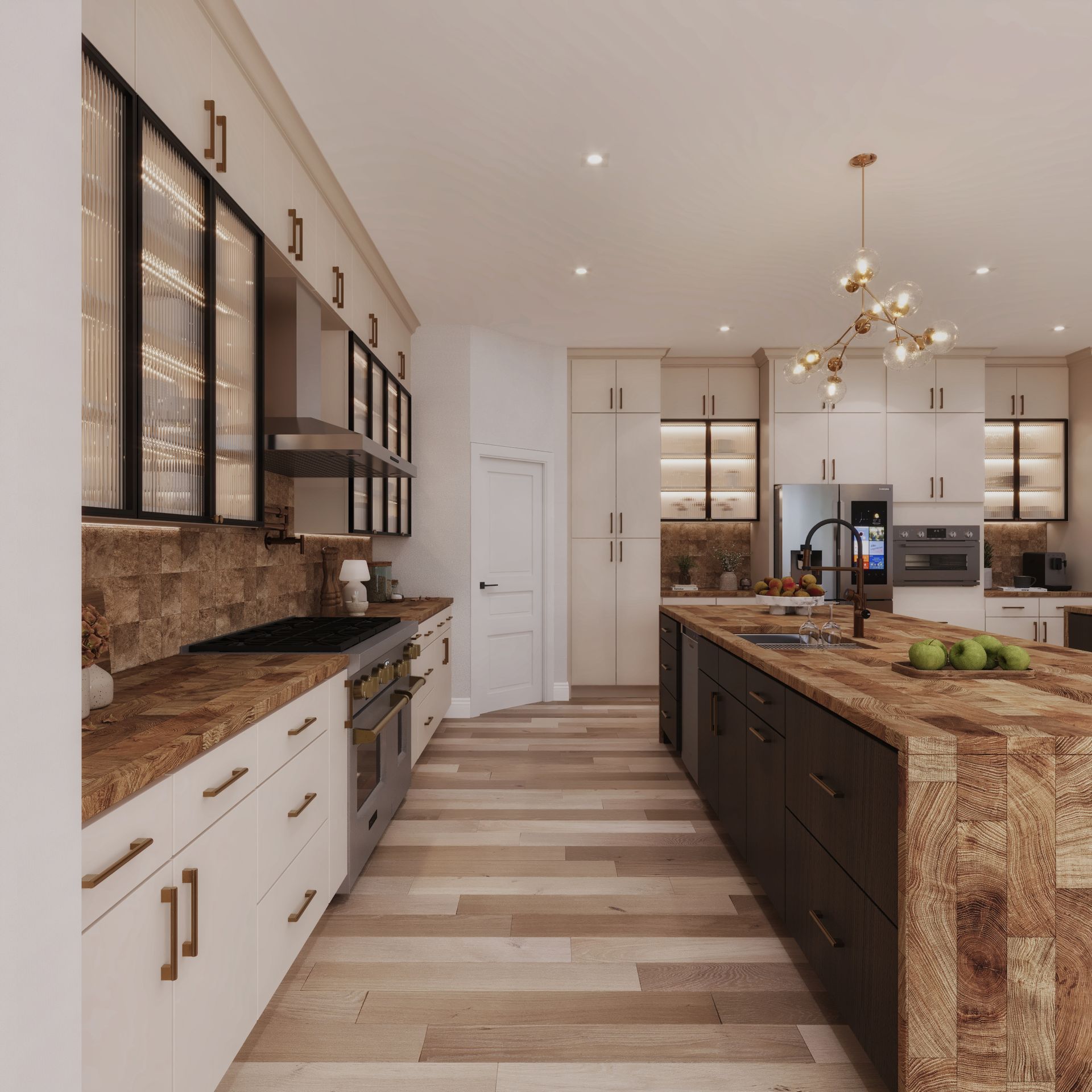 Matte Ivory RTA Frameless kitchen 