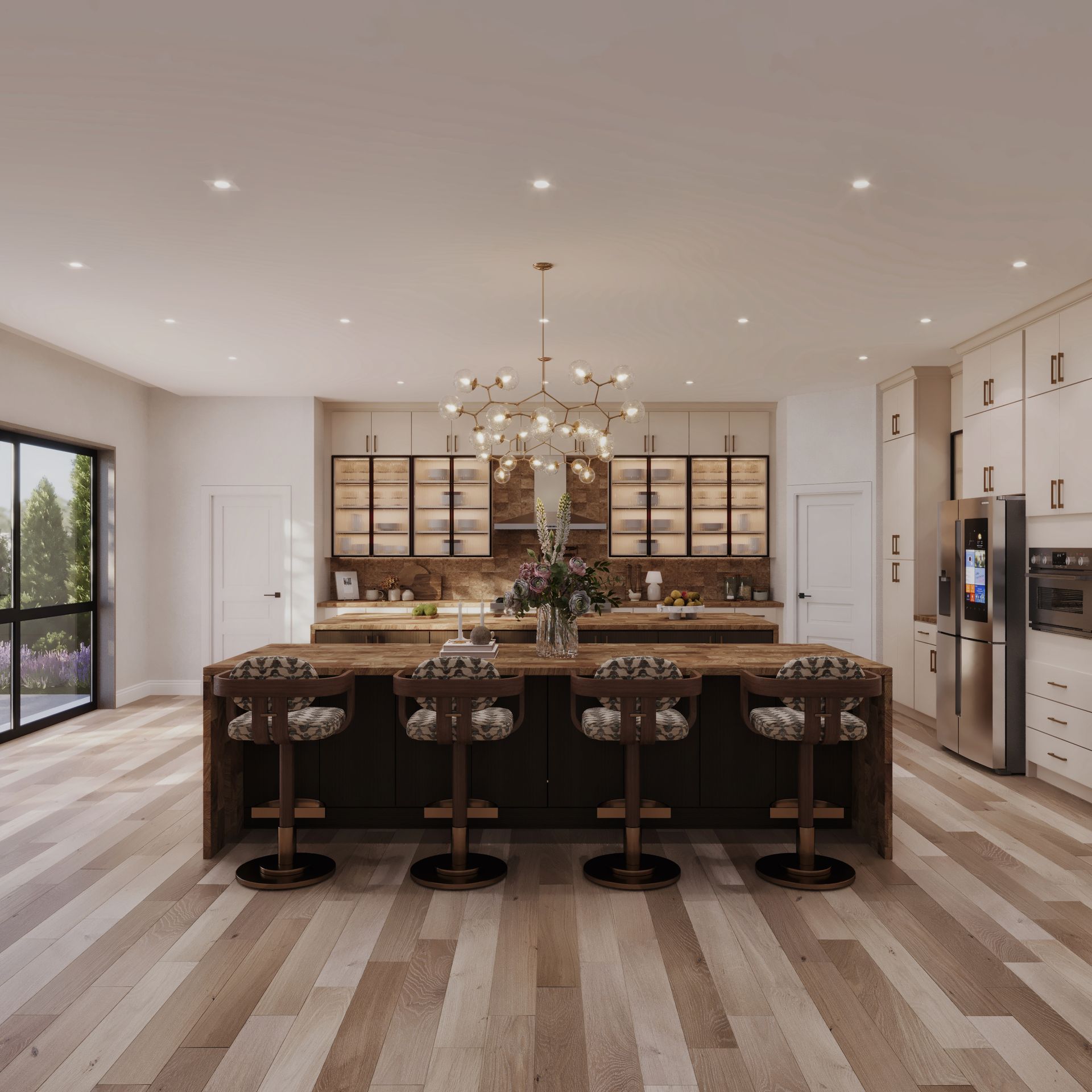 RTA Frameless Crystal Glass Kitchen 