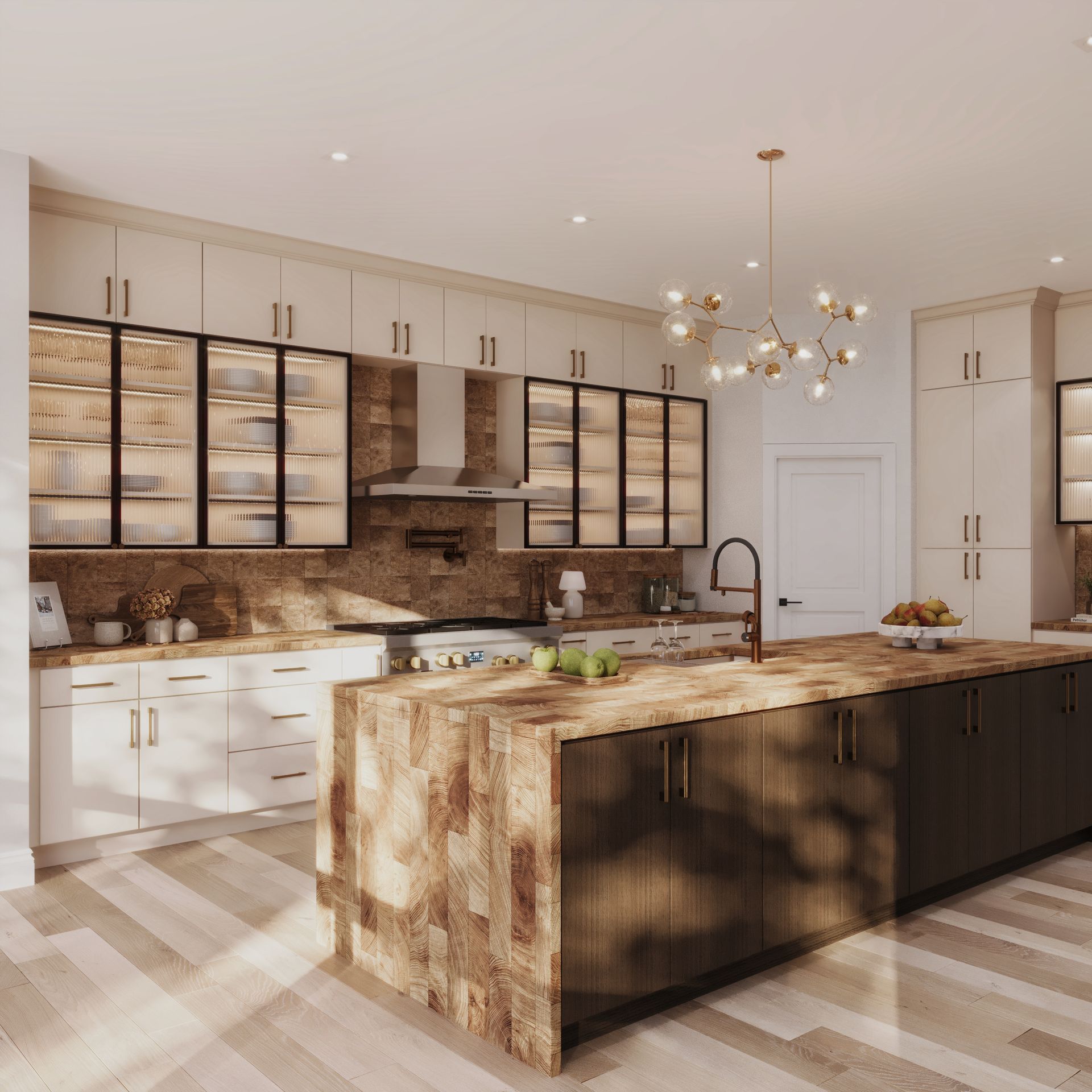 RTA Frameless Crystal Glass Kitchen 