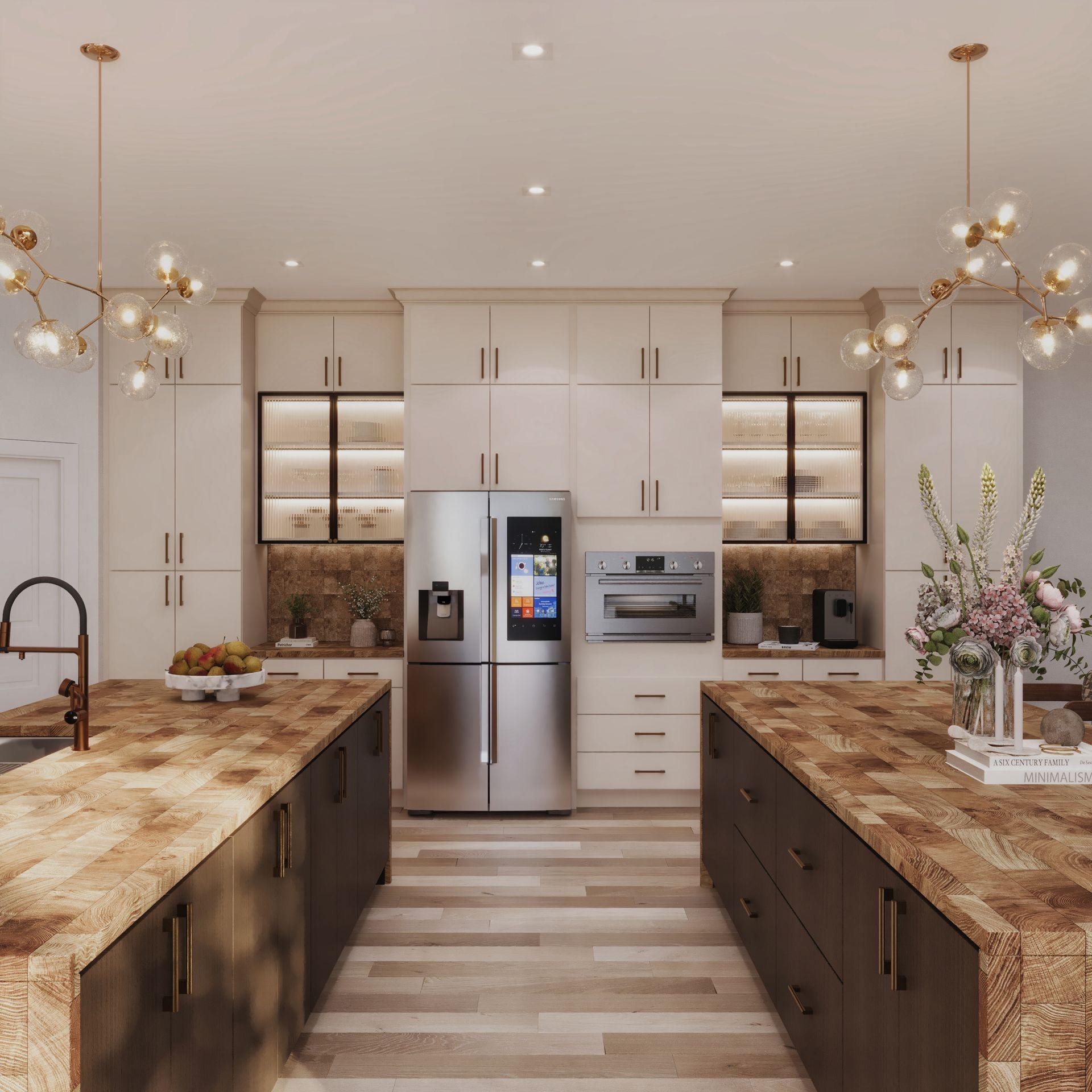 Matte Ivory RTA Frameless kitchen 