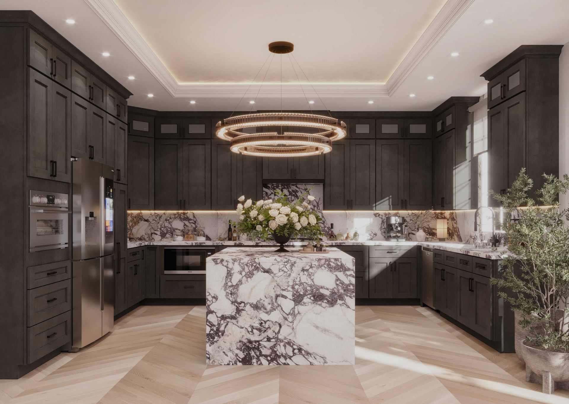 Double Smokey Grey Shaker Kitchen 