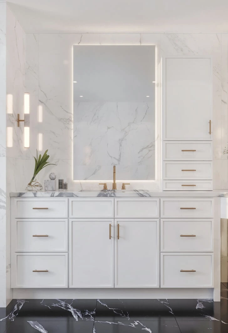Dove White Mini Shaker Vanity 