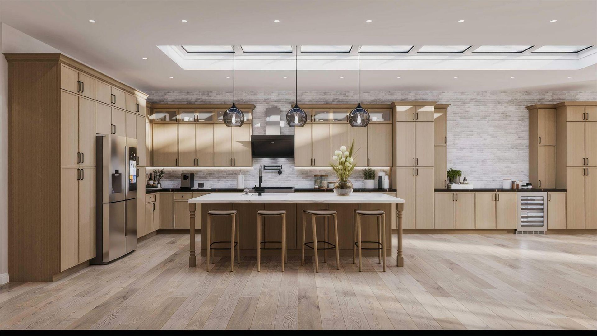 Mini Shaker White Oak Kitchen 