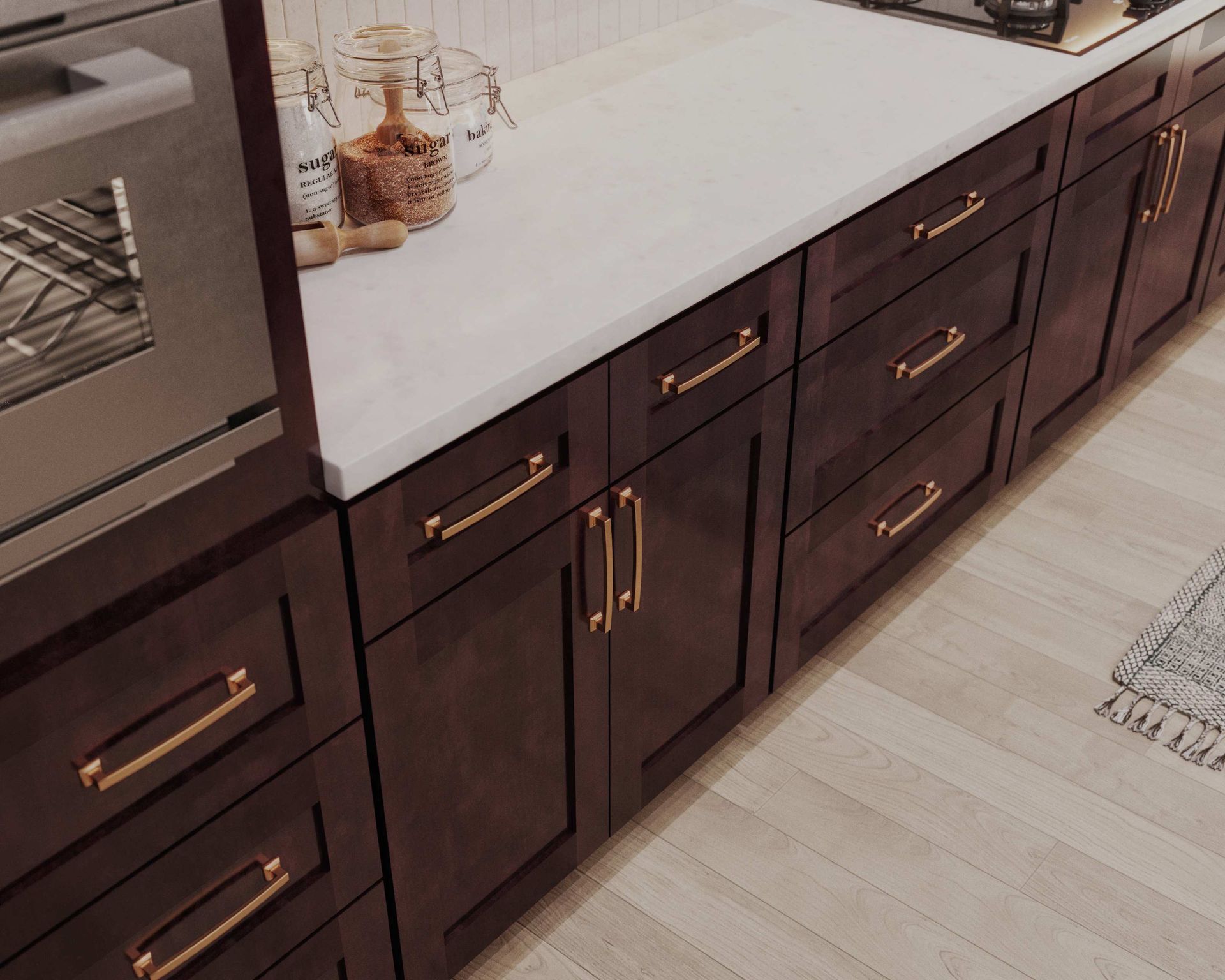 Espresso Shaker Kitchen Island 