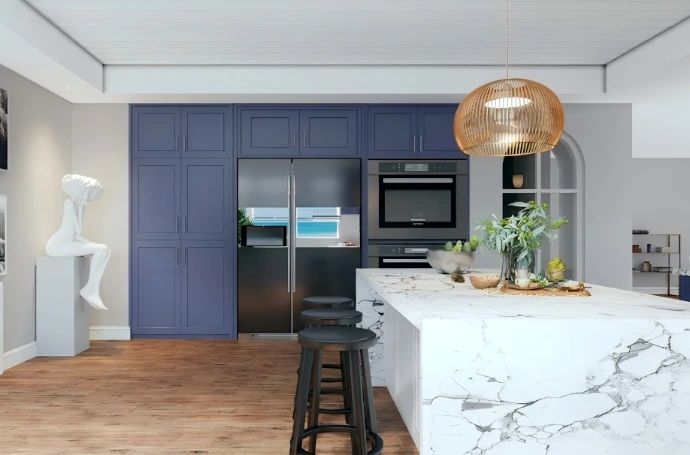 Lancaster Blue Kitchen 
