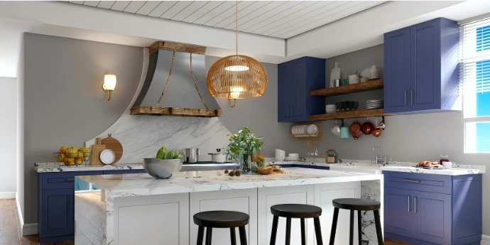 Lancaster Blue Kitchen 