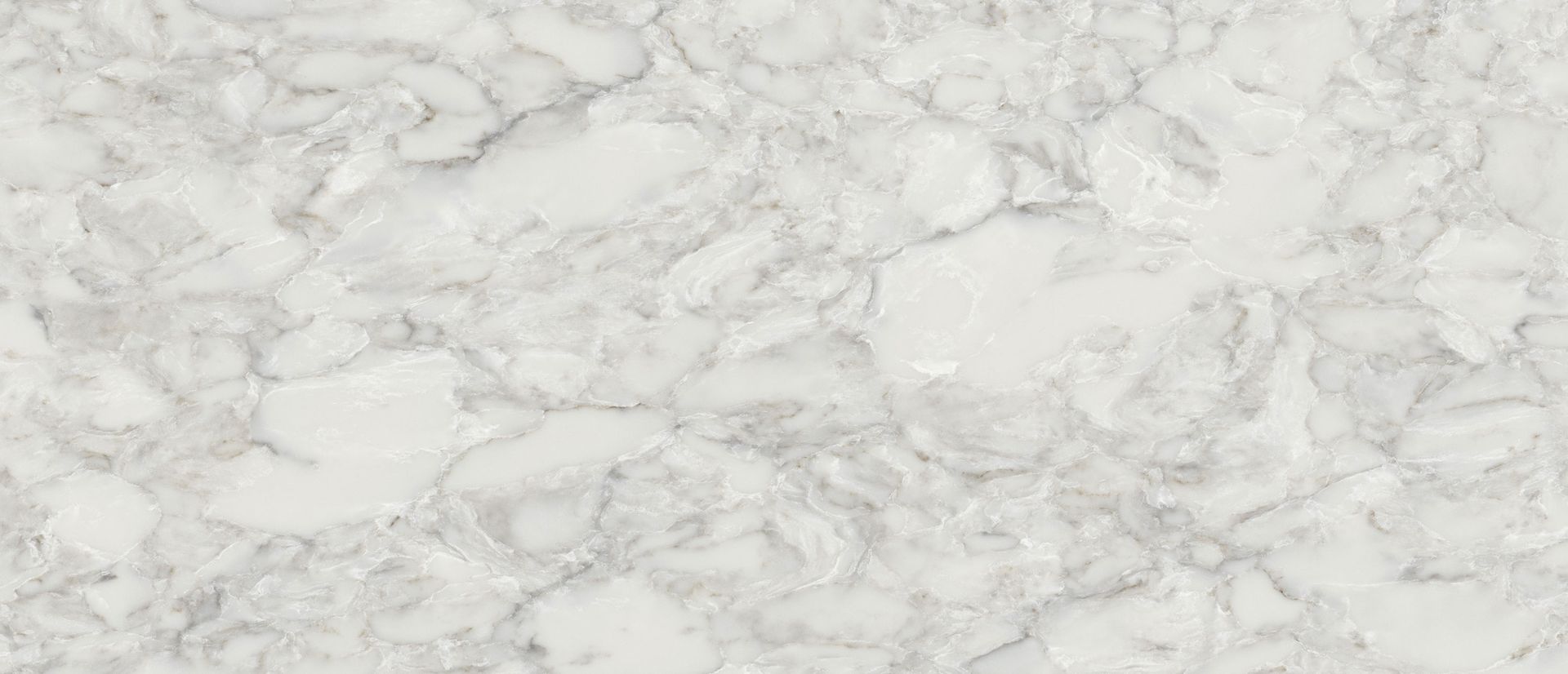 Close-up of Calacatta Ocellio quartz pattern