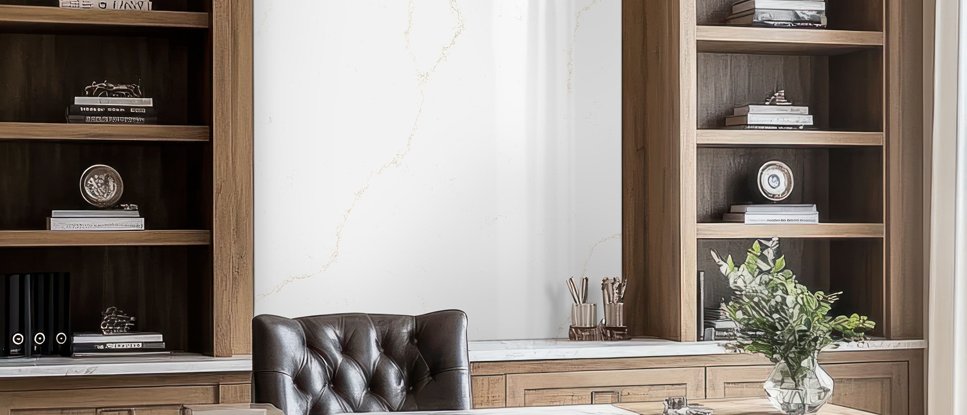 Commercial space with Calacatta Rusta quartz surfaces