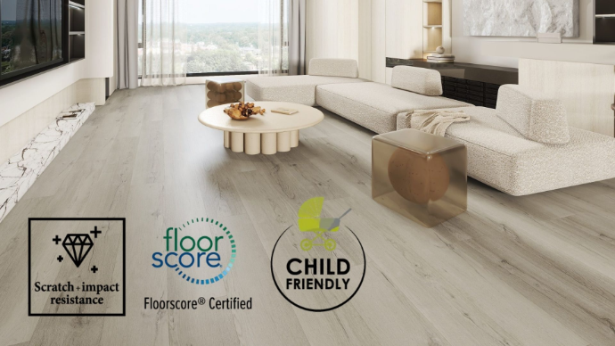 Durable waterproof vinyl flooring samples for kitchen and living areas