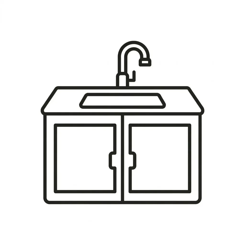 NB-Navy Blue Shaker Vanity Cabinet